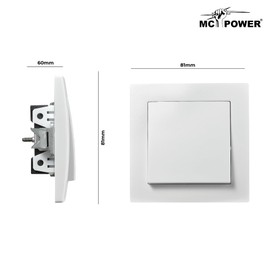 'McPower "Cross Switch, 250 V/10 A, UP, white