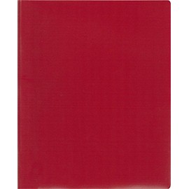 León 2-Pocket Carpeta de plástico con sujetadores, 1 carpeta, paquete de 4, Burgundy