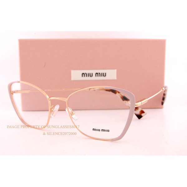 Brand New Miu Miu Eyeglass Frames MU 51UV 08X Pink/Gold For Women Size 54