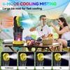 Misting Fan Portable 42800mAh Battery Powered with Remote Control, Camping