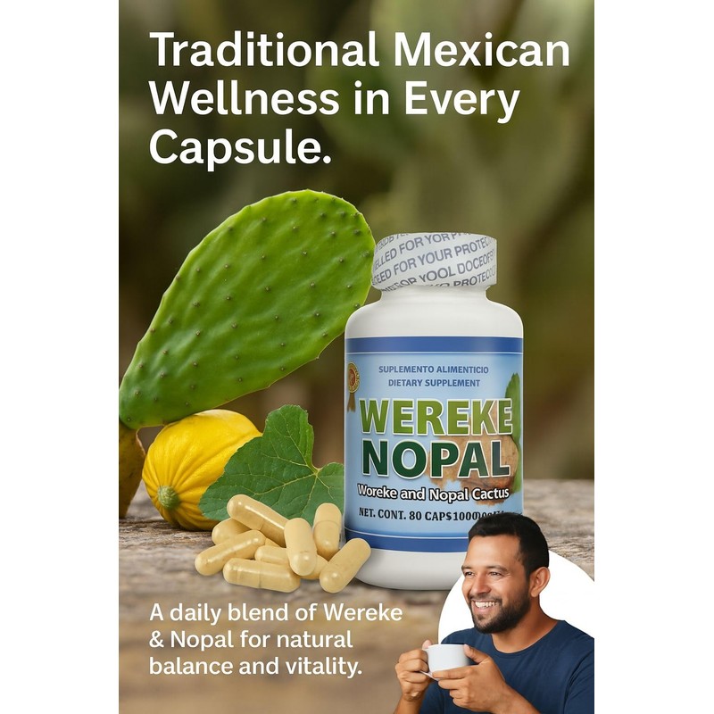 Wereke & Nopal Capsules – 60 Count (1000 mg Each)