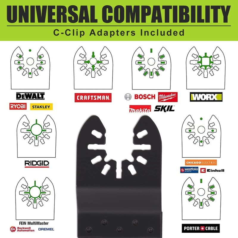 COMOWARE 55 Pcs Oscillating Saw Blades - 1-3/4” Professional Universal