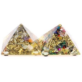Orpanit® Orgonite Base Pyramid M I 100% Real Orgonite I Protection Against EMF, 5G, Haarp, Radio Radiation I Real Orgone Energy for More Harmony I Health I Healing Stones