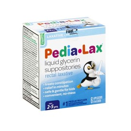 Pedia-Lax - HN-04M9-0JK3 Liquid Glycerin Suppositories, 6 Applicators (Pack of 1)