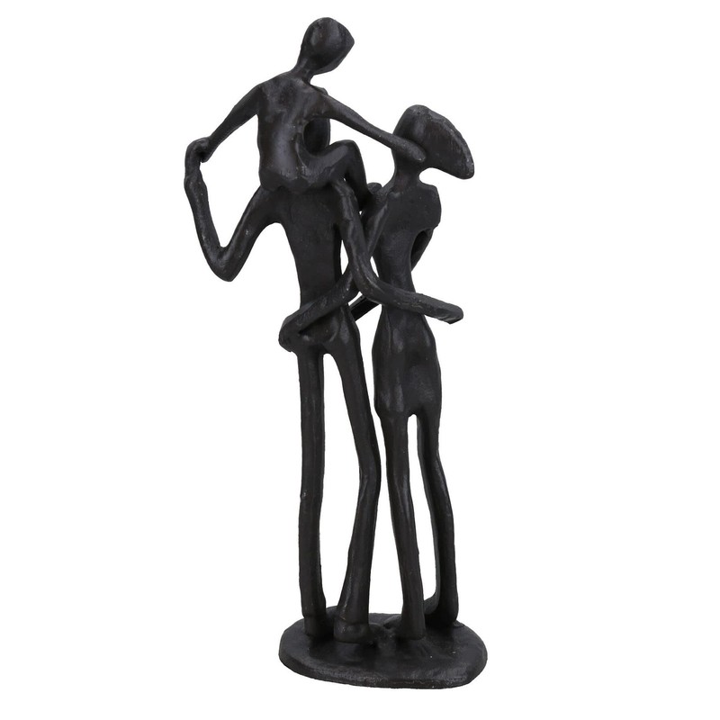 AB Tools Family of 3 Piggy Back Silhouette Figurine Statue