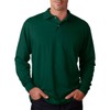 Jerzees Men's Jersey Long Sleeve Polo with SpotShield, Forest Green,