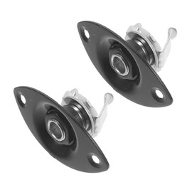 Kisangel 1 Set Durable Guitar Jack Plates for Electric Guitar and Bass Smooth Non Burr Surface for Professional Performance Plated