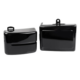 Unbranded Gloss Black Battery Box Side Covers For Harley Dyna Street Fat Bob Super Glide