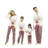 Linnhoy Christmas Pajamas Family Set,Matching Christmas Family Pajamas,Xmas PJ's White