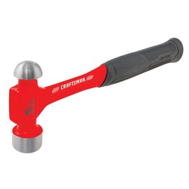 CRAFTSMAN Ball Peen Hammer 16-oz Rounded Face Steel Head Steel Rubber (CMHT54179), Red