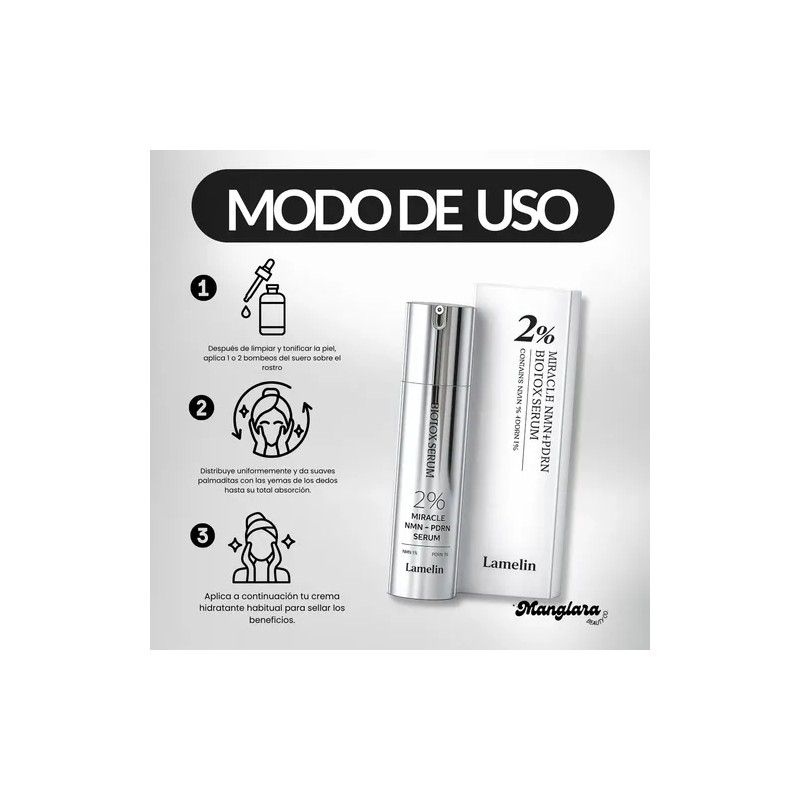 Serum Facial Coreano Lamelin NMN PDRN Biotox Anti-Aging Regenerating Ampoule,
