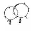 Veraly Set 2 Pulseras Y 2 Collares Pareja Astronauta Acero