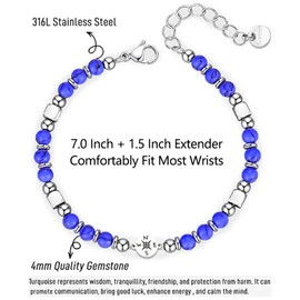 2025 Graduation Gifts for Her,Graduation Bracelets Inspirational Compass Bracelet Class of 2025 Graduate Gifts Middle School High School College Bachelor Masters Women Daughter Friends (Dark blue)