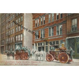 Unbranded Fire Equipment, Chicago, Illinois Postcard Reproduction Print Photo 6x4"