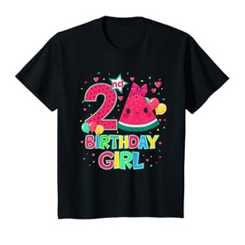 Watermelon Birthday Decorations For Girls 2 Yrs Old 2nd Bday T-Shirt