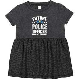 inktastic Future Police Officer Like My Gramps Infant Dress 18 Months Vintage Smoke with Leopard Print 39437