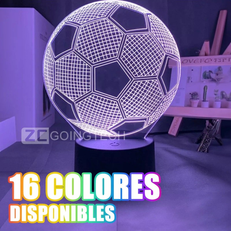 Zcgoingtech Lámpara Led 3d Acrílico De Fútbol Regalos Para Hombres