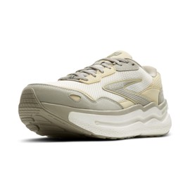 Brooks Men’s Ghost Max Suede/Leather Neutral Running & Walking Shoe - Suede - London-Fog/Green Haze/Coconut - 7 Medium