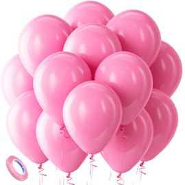 Pink Balloons Kelfara Party Balloons 100 Pcs 12 Inch Pink Latex Balloons for Birthday Weddings Anniversary Graduation Pink Theme Party Decorations