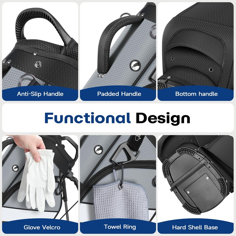 Findway Golf Stand Bag 7 Way, Lightweight Golf Bag for