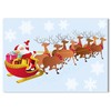 Santa on his Sleigh Window Cling with 36 Elegant Snowflake