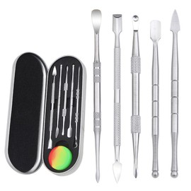 Stainless Steel Clay Modelling Tool Kit Pottery Clay Carving Tool Double Ended Wax Carving Tools Sculptures for Sculpture Detailing Pottery Carving Modelling Tool Set with Box Silver