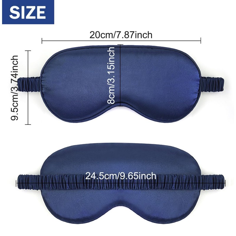 Sleep Mask Silk Eye Mask for Sleeping, Blackout Anti-Allergy Silk
