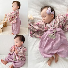 Regalo Baby Hakama 2 Piece, 27.6 - 35.4 Inches (70 - 90 cm), Romper, Girls, Boys, Kimono, Formal, Baby, Shrine Visit, Hundred Day Celebration, First Festival