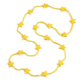 Avalaya Long Banana Yellow Acrylic Star Glass Bead Necklace/ 104cm L