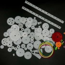 URIMPAVIDO 75PCS Plastic Gears for Motor RC Car DIY Toy Model Helicopter RC Car Robot Gear Replacement