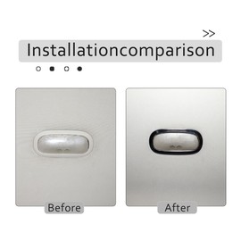 PIUGILH Car Reading Light Cover Dial Interior Top Cabin Lamp Trims Stainless Steel Decal for Hummer H3 2005 2006 2007 2008 2009,2PCS (Black)