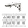 Folding Shelf Brackets, Max Load 300 lb, Heavy Duty Stainless
