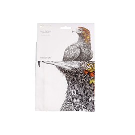 Maxwell & Williams Marini Ferlazzo Birds Printed Tea Towel with Fairy Fence King Design, 100% Cotton, Black/White, 50 x 70 cm, Machine Washable