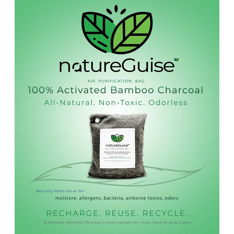 NatureGuise Bamboo Charcoal Air Purifying Bag / Deodorizer Neutralizer NatureGuise