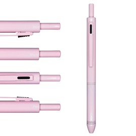 HeTaoCat 4-in-1 Multicolor Writing Set, 0.5mm Mechanical PencilMetal Cased Multifunction Pen (Pink)