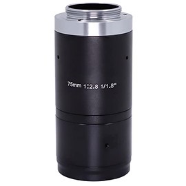 FA 75mm Machine Vision 1/1.8" Fixed Focus Lens Industrial Camera C-Mount Lens