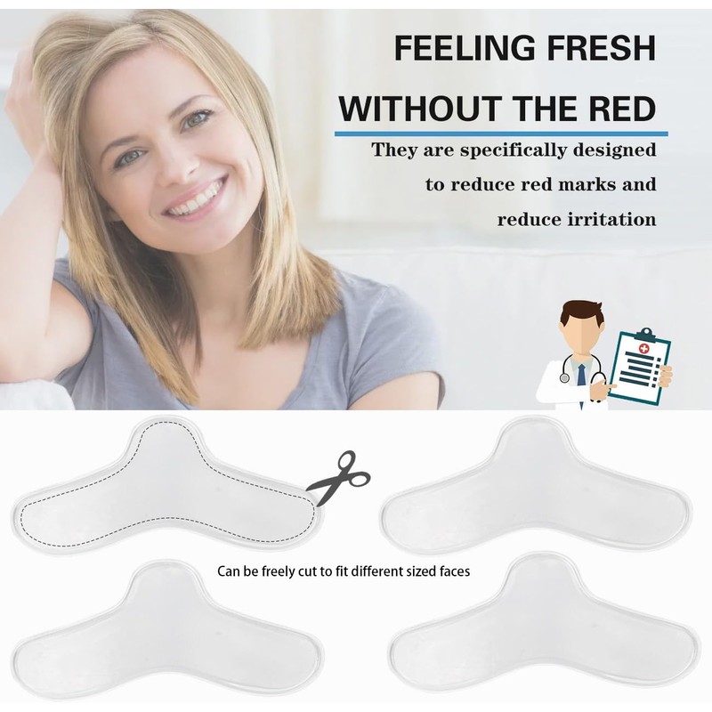 2 Pack Nasal Pads for Mask, Gel Nose Pads, Nose