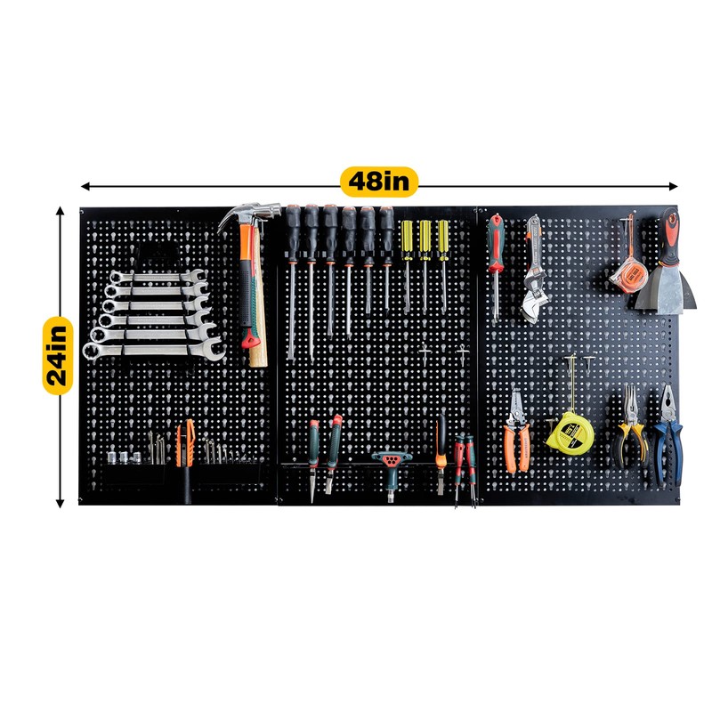 Ultrawall Peg Board Wall Organizer 4 ft. Metal Pegboard Garage