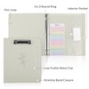 SKYDUE 3 Ring Binder with Clipboard,1 Inch Linen Binder for