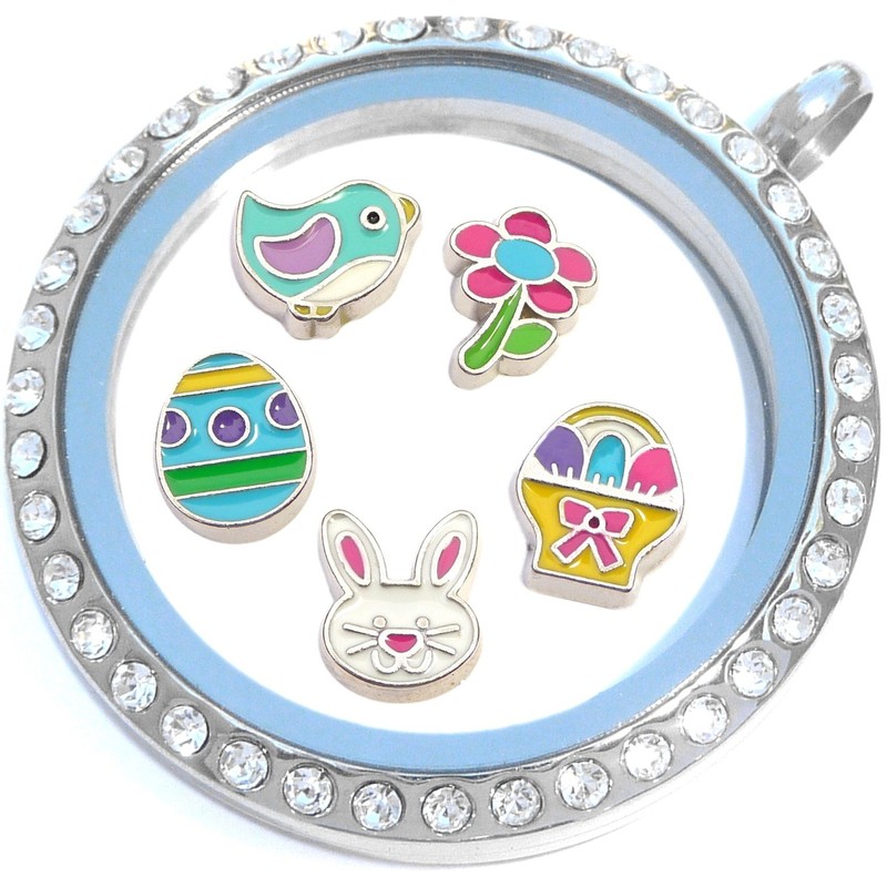 Drama Masks Floating Locket Charm