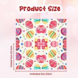 Ostern Servietten Osterservietten Servietten Frühling Ostern Deko Osterei Servietten Ostern Tischdeko Papierservietten für Kindergarten Schule Haus Ostern Party Dekoration 33x33cm (80Stück)