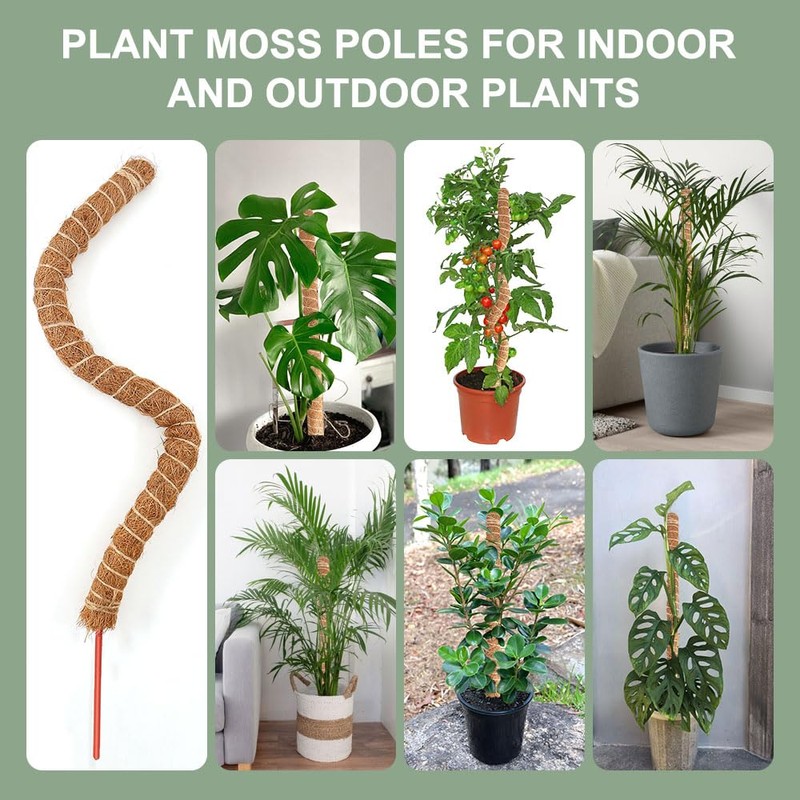 Moss Pole 4pcs 70cm Poles for Plants Bendable Plant Supports