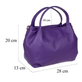 Girly Handbags Womens Genuine Leather Bucket Crossbody Bag Plain Messenger Bag Handbag Small- Dark Purple