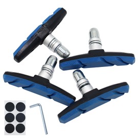 2 Pairs with Installation Tool, Bike Brake Pads,V Brake Pads, No Noise Long 70mm Rubber Durable for Mountain Bicycle