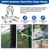 Forbabe Wire Rope Clamp 4 mm Pack of 20 M4