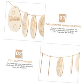 Operitacx 2sets Wooden Eggs Month Disks Unfinished Egg Cutouts Announcement of The Lid Blank Wood Cutouts DIY Easter Crafts Indoor Easter Decorations Things to Paint on 36pcs*2