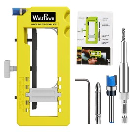 Door Hinge Jig, Door Hinge Template for Router,Door Hinge Tool Fits for Door Hinges from 3” to 5” Length and Types of Sqaure, Radius 1/4” or Radius 5/8”.（Green）