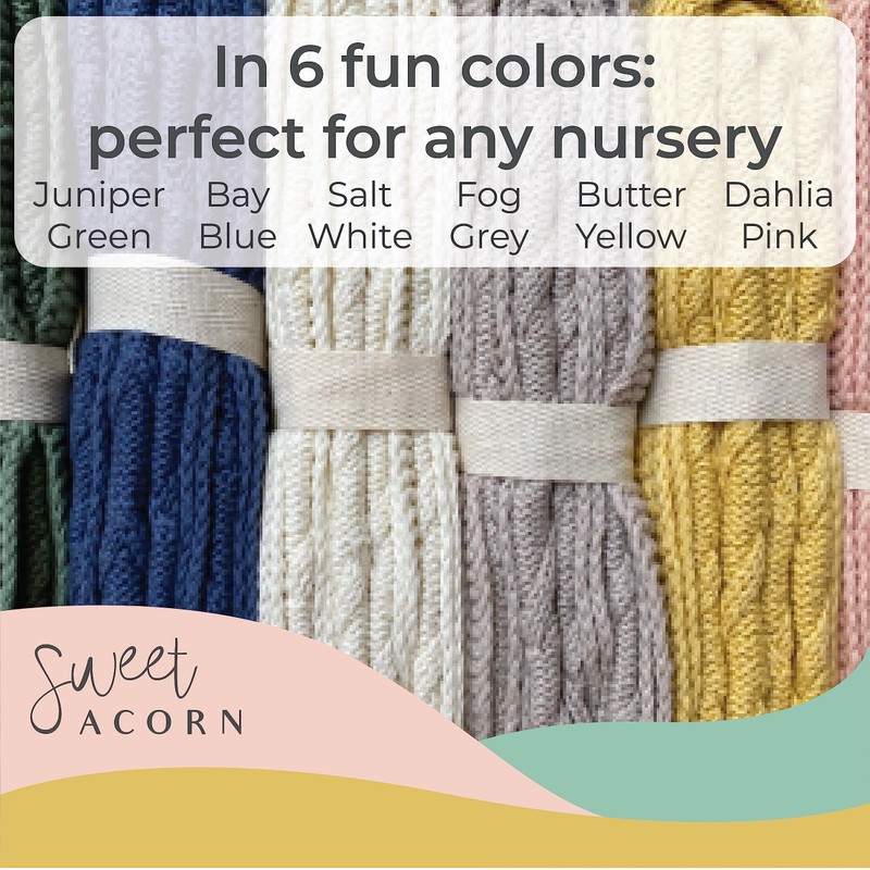 Sweet Acorn Knit Baby Blanket in Elegant Pattern, Organic Cotton