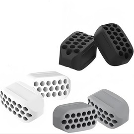 Jaw Exerciser 6-Piece Set - Unisex Jaw, Neck, and Face Exerciser - Face Shaper, Double Chin Remover, Reduces Facial Fat (Black, White, Gray)