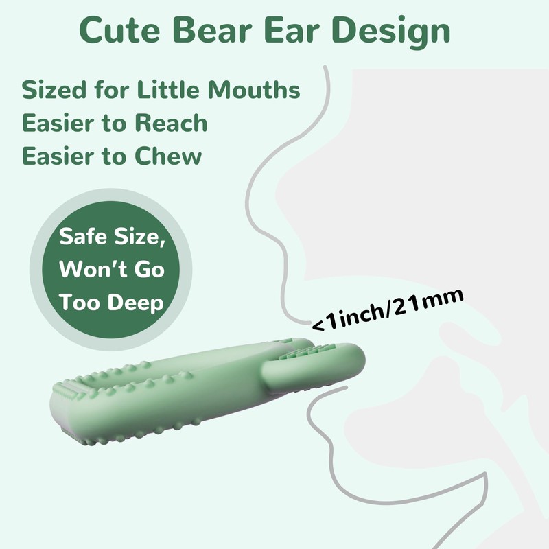 3-Pack Baby Teething Toys with Anti-Drop Clip, Infant Silicone Teether